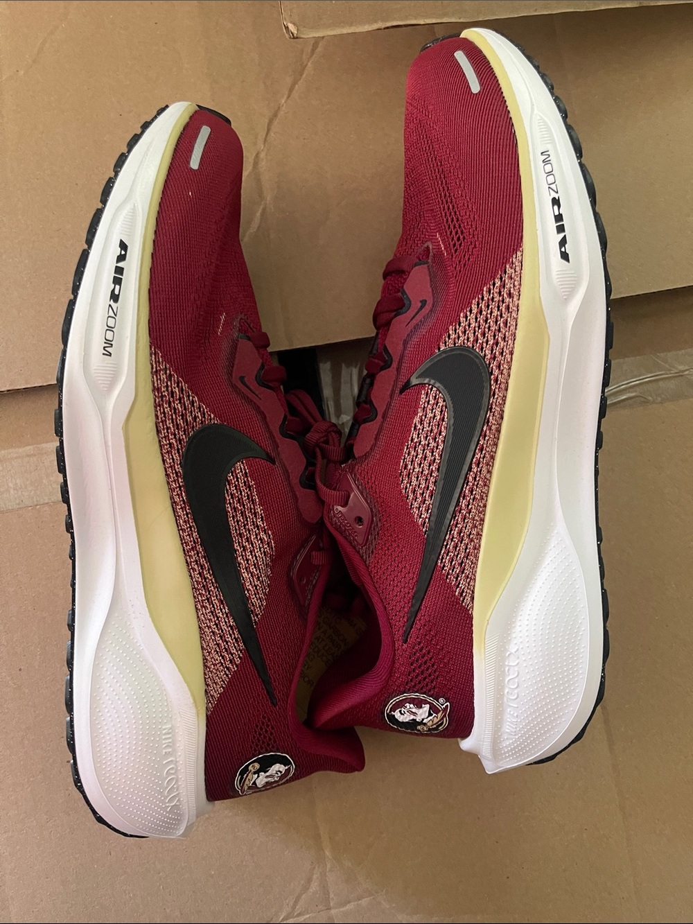 Unisex Nike Garnet Florida State Seminoles Zoom Pegasus 41 Running Shoes NWOB - Picture 7 of 8